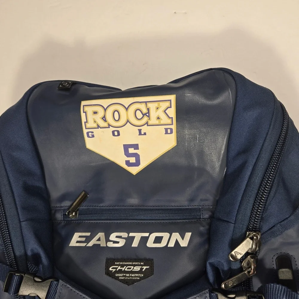 Easton Ghost NX Fastpitch Softball Backpack Navy Blue Rock Gold 5 Bag